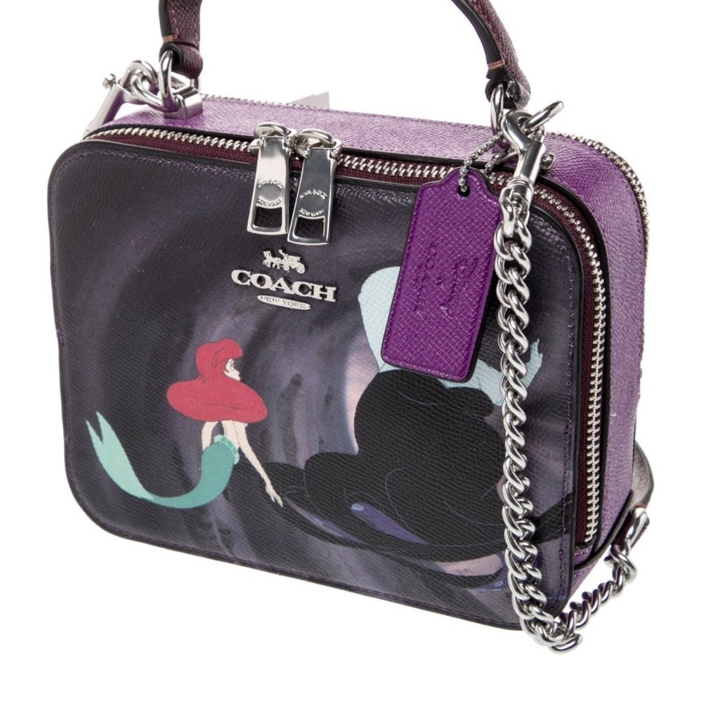 Disney x Coach Villains Ursula Ariel Box Crossbody Bag Little Mermaid NWT CC375 - Picture 5 of 16